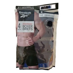 Navy/Grey/Navy/Blue - Reebok Men's Speedwick Performance Training Boxer Briefs 4